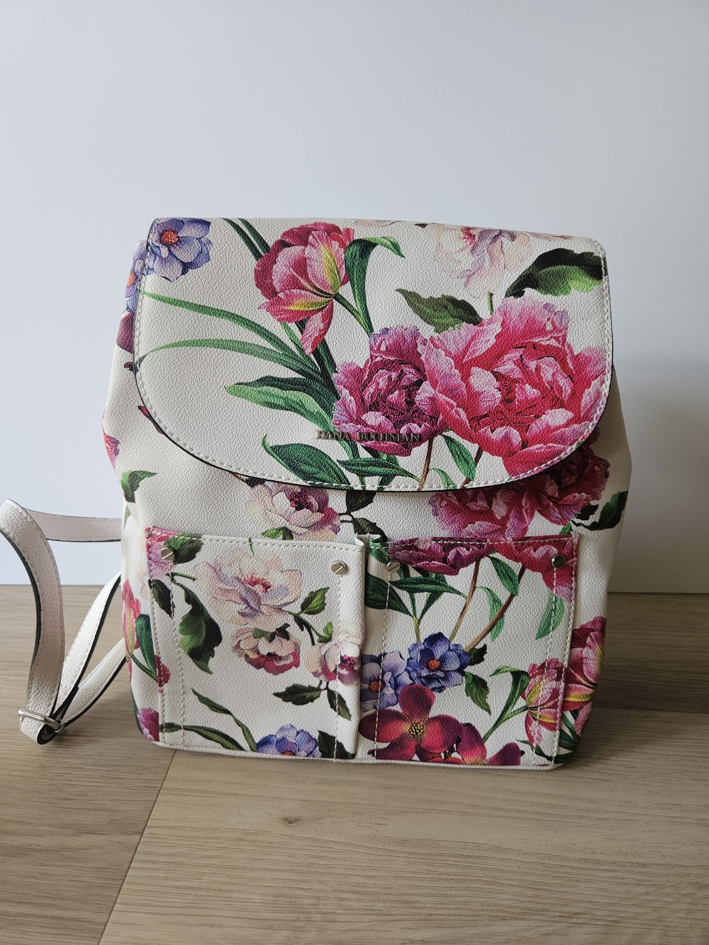Floral Faux Leather Backpack Boho Romantic Fairy‎